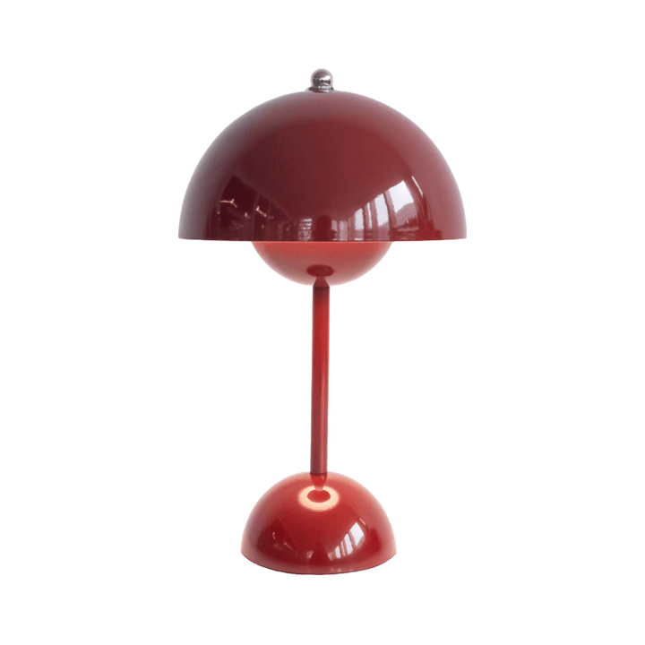 Mushroom Dome Table Lamp in Red