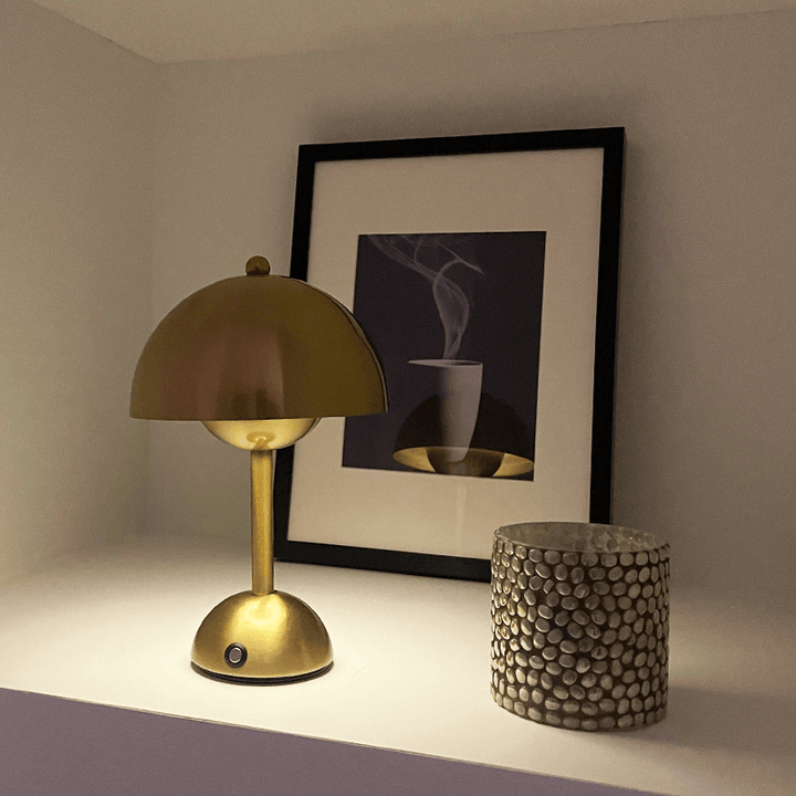 Mushroom Dome Table Lamp | Glossy Colourful Retro Lamp