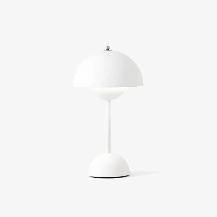Mushroom Dome Table Lamp in White