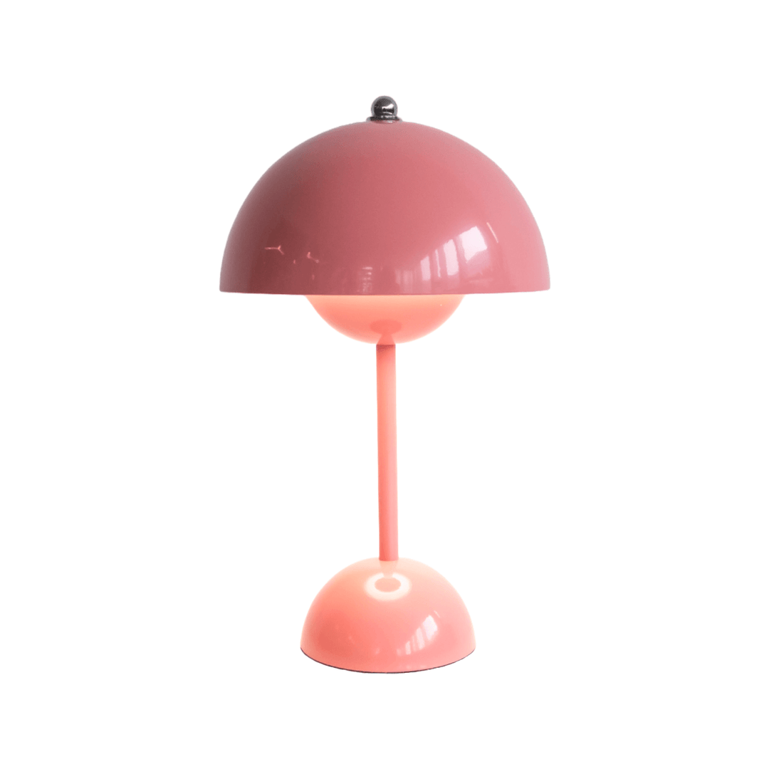 Mushroom Dome Table Lamp in Pink