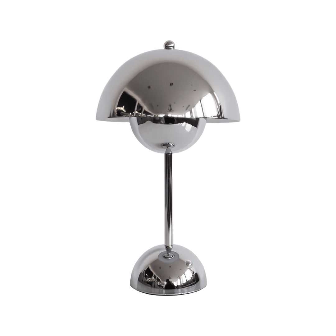 Mushroom Dome Table Lamp in Silver