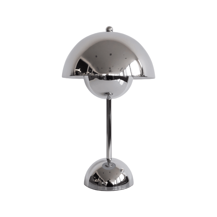 Mushroom Dome Table Lamp in Silver