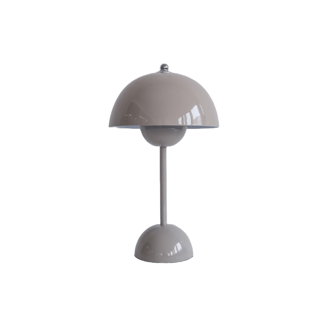 Mushroom Dome Table Lamp in Grey