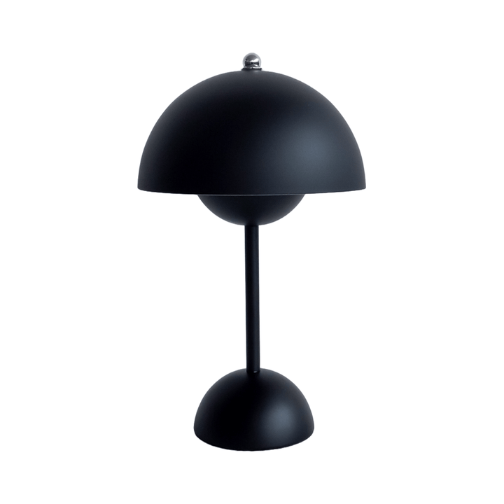 Mushroom Dome Table Lamp in Black