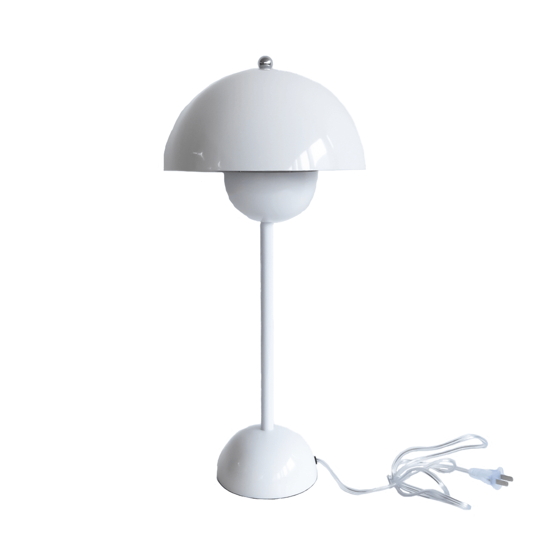 Mushroom Dome Table Lamp in White