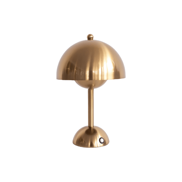 Mushroom Dome Table Lamp in Gold