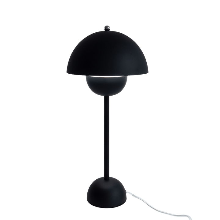 Mushroom Dome Table Lamp in Black