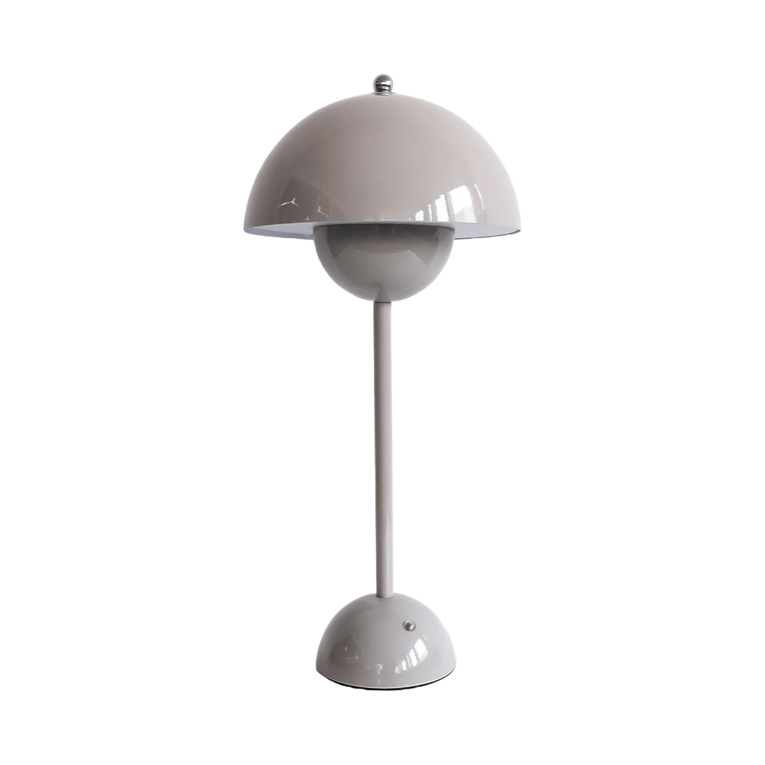 Mushroom Dome Table Lamp in Grey