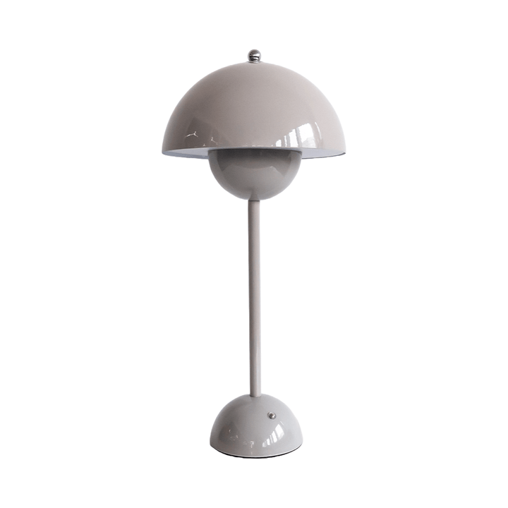 Mushroom Dome Table Lamp in Grey