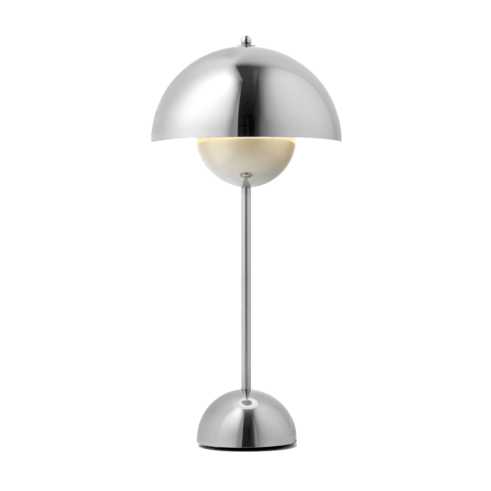 Mushroom Dome Table Lamp in Silver