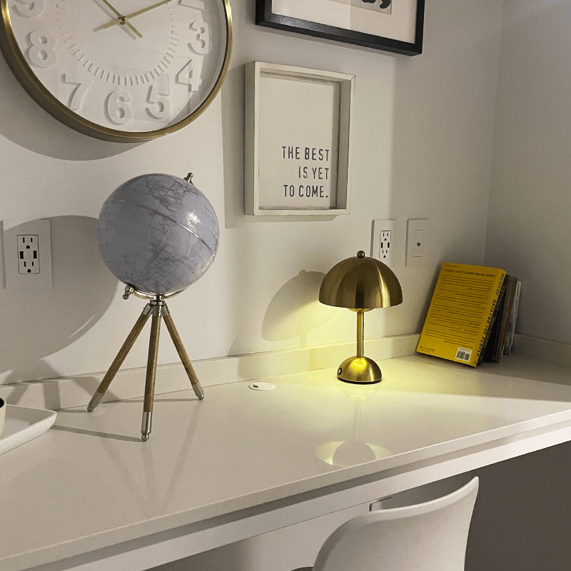 Mushroom Dome Table Lamp | Glossy Colourful Retro Lamp
