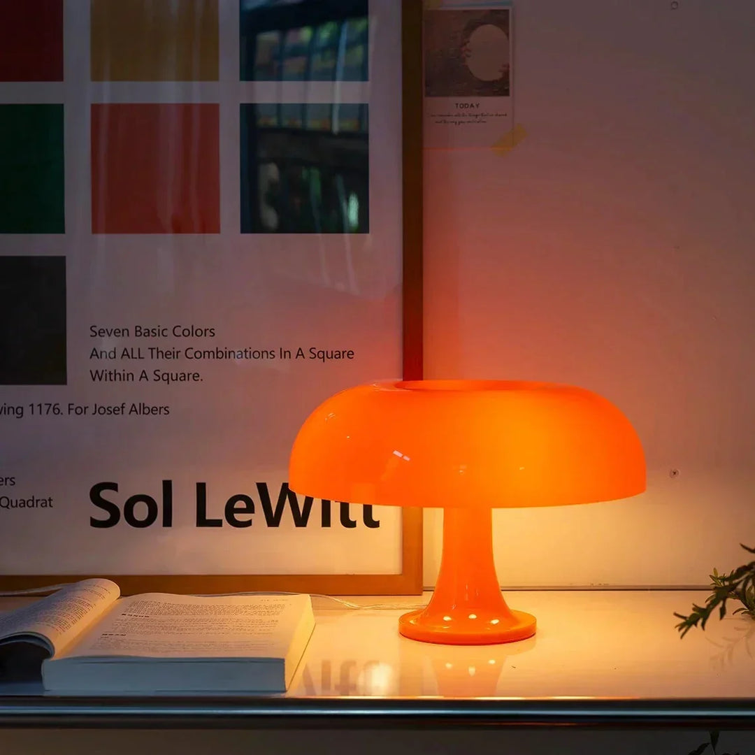 Mushroom Table Lamp in Orange