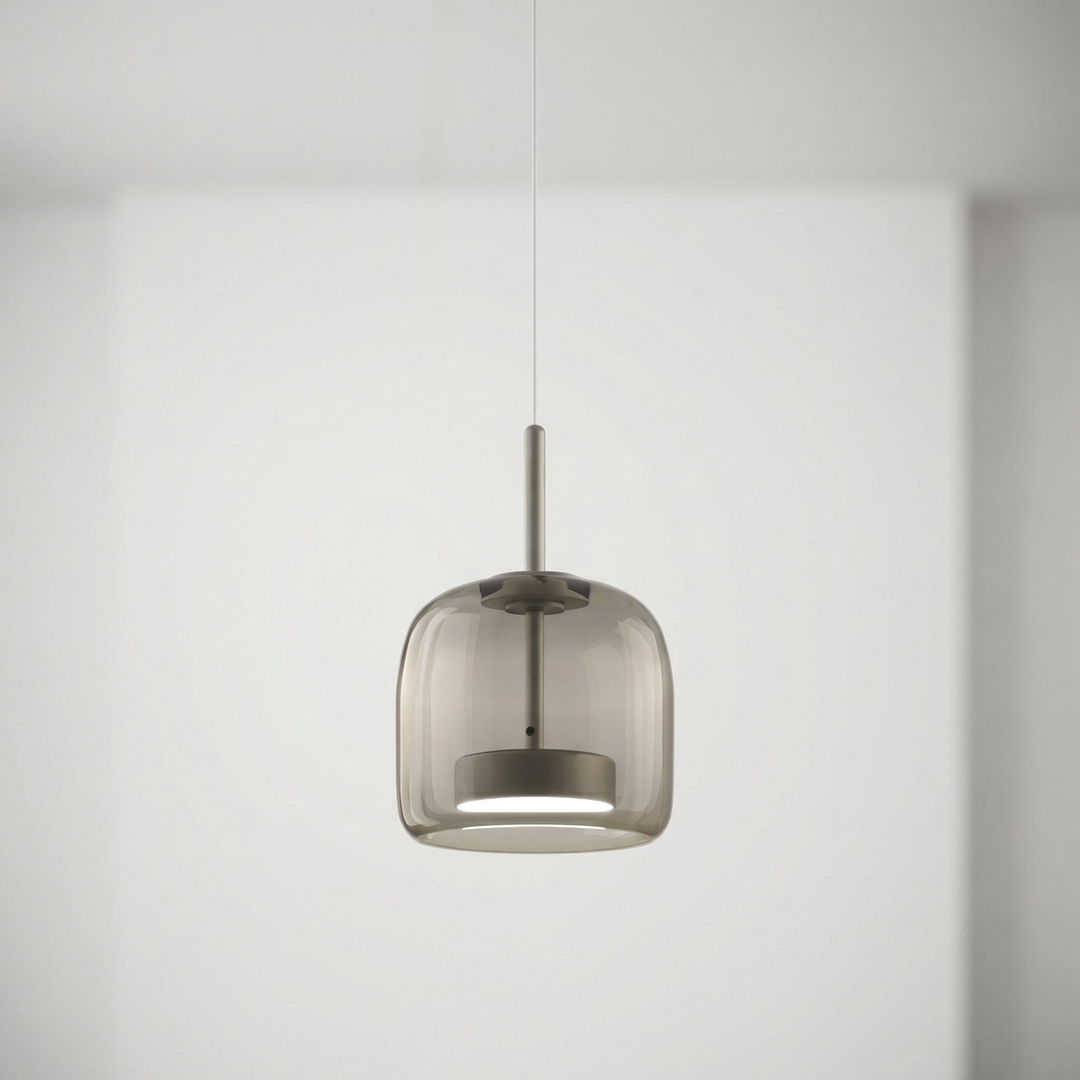 Nordic Glass Pendant Light | Modern Amber Dome Pendant Light