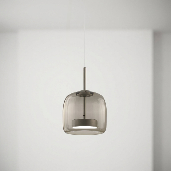 Nordic Glass Pendant Light | Modern Amber Dome Pendant Light