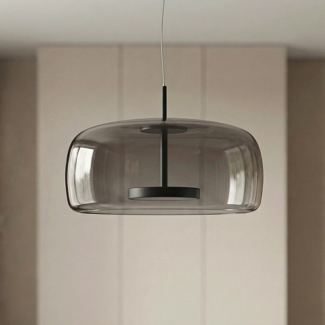 Nordic Glass Pendant Light | Modern Amber Dome Pendant Light