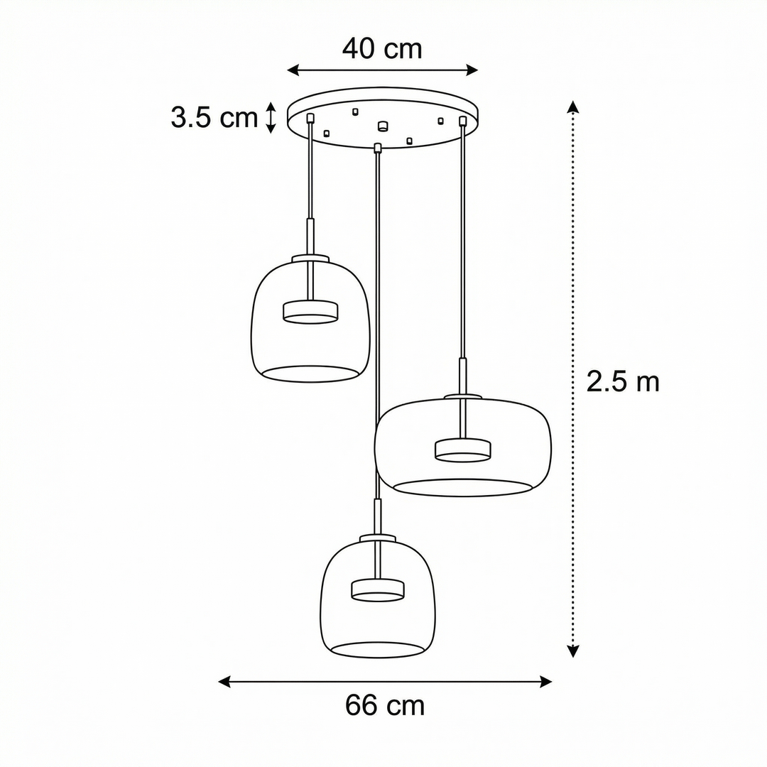 Nordic Glass Pendant Light | Modern Amber Dome Pendant Light
