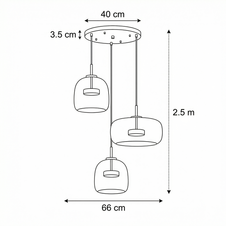 Nordic Glass Pendant Light | Modern Amber Dome Pendant Light