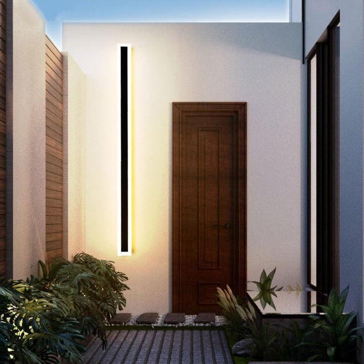 Outdoor LED Wall Light - Linear Bar with Diffused Edge Lighting