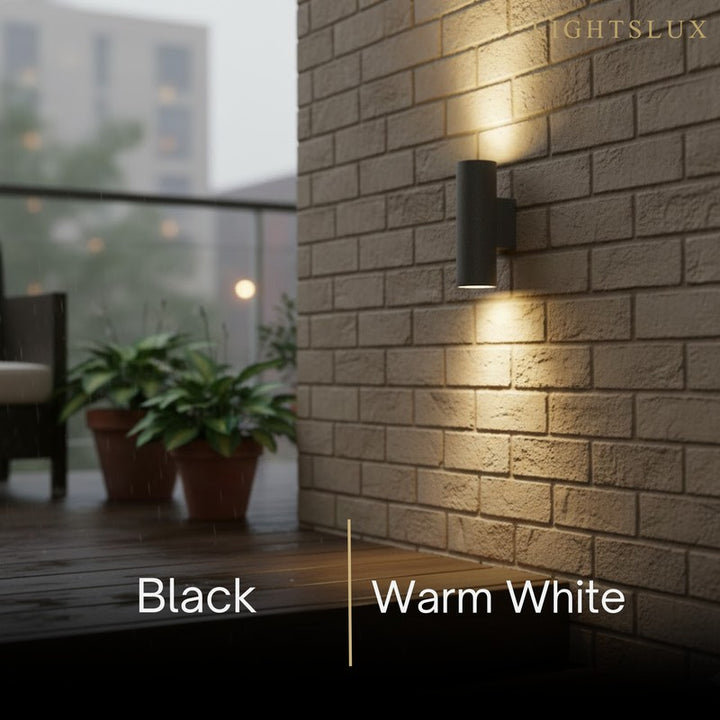 Outdoor Wall Lamp - Cylindrical Up/Down Light