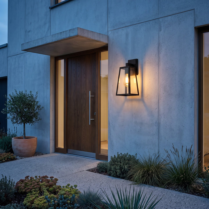 Outdoor Wall Lantern - Trapezoid Frame Wall Light