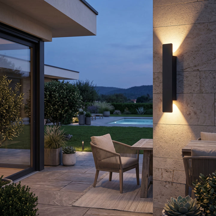 Outdoor Wall Light - Modern Rectangular LED Fixture