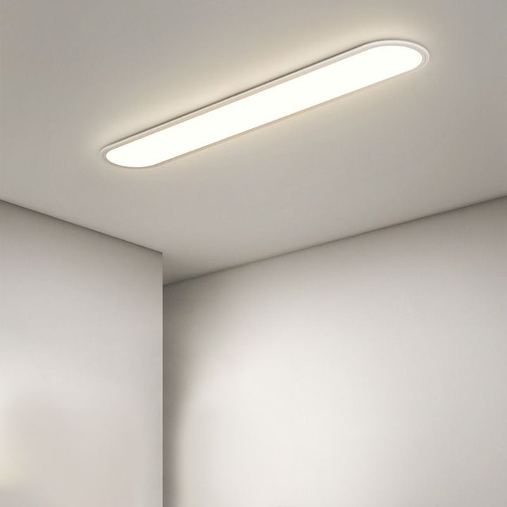 Oval LED Flush Ceiling Light in White