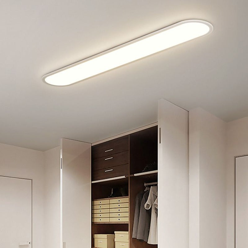 Oval LED Flush Ceiling Light | Slim Modern Hallway Ceiling Light