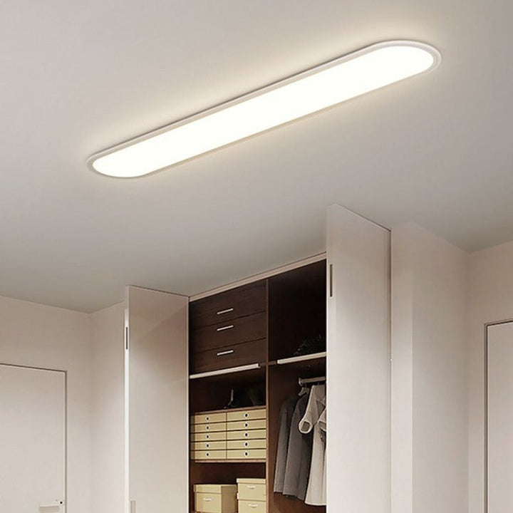 Oval LED Flush Ceiling Light | Slim Modern Hallway Ceiling Light