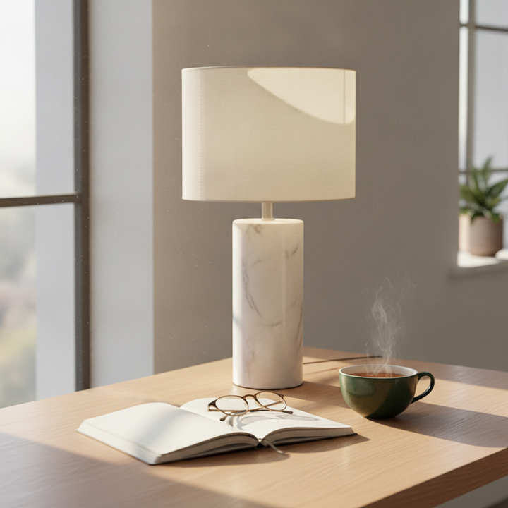 Pebble Marble Base Table Lamp
