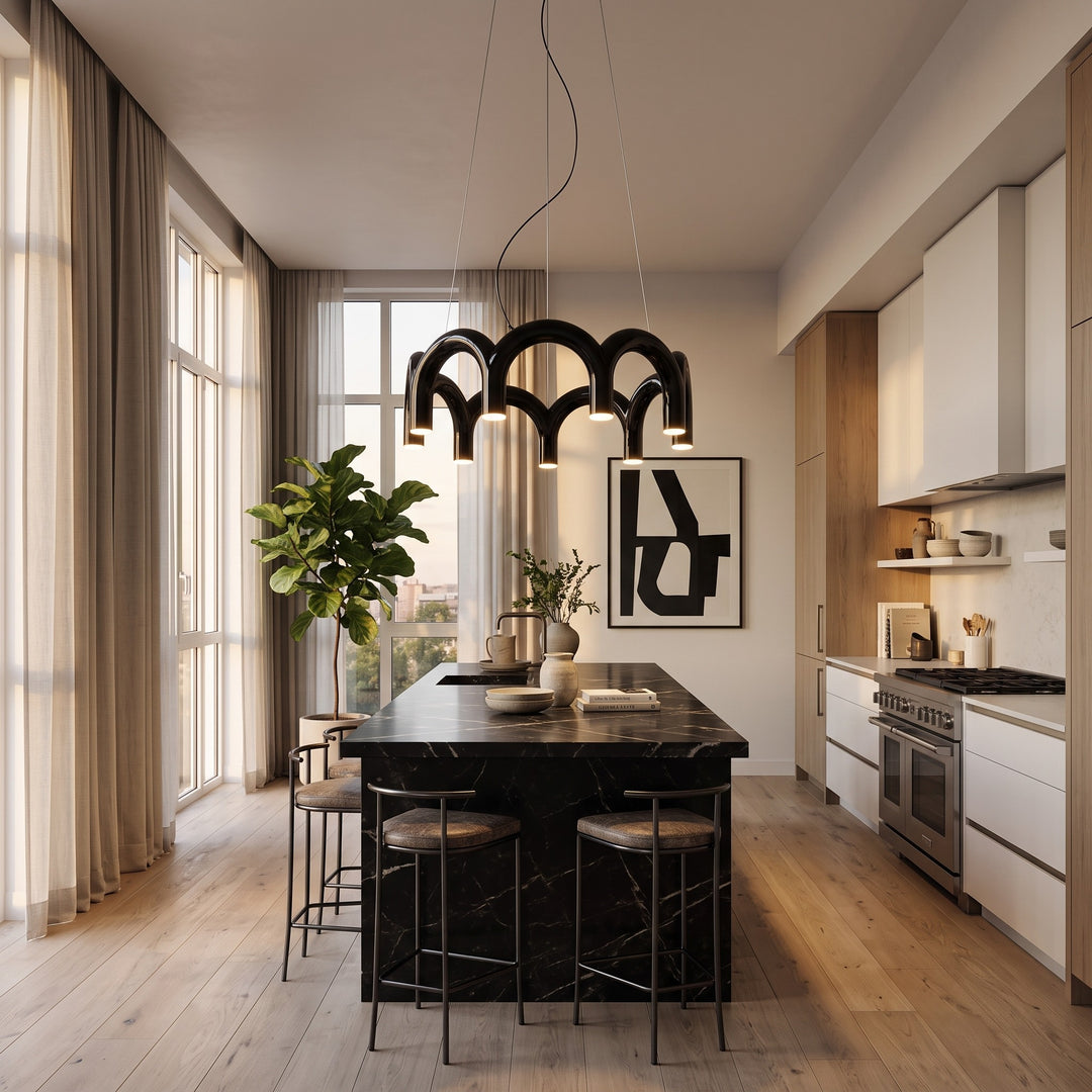 Pendant Chandelier - Multi-Head with Downlight Orientation