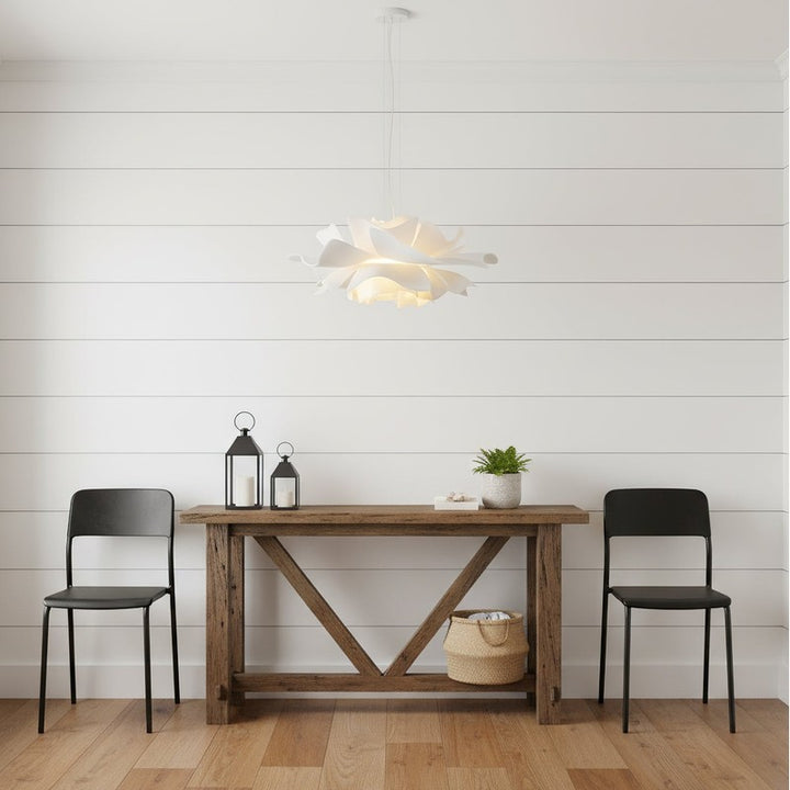 Pendant Lamp - Flower-Shaped White Shade