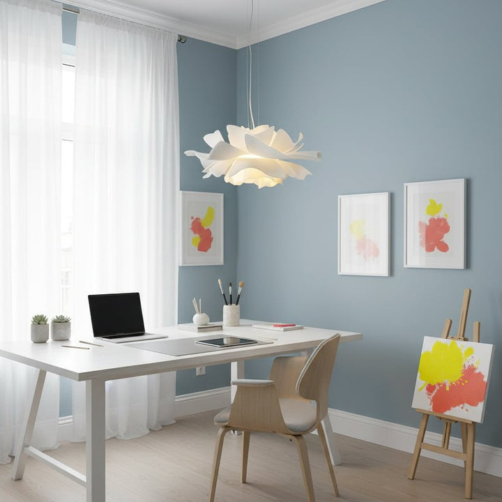 Pendant Lamp - Flower-Shaped White Shade