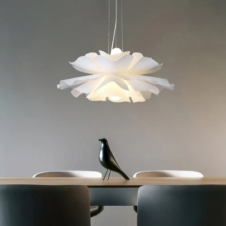 Pendant Lamp - Flower-Shaped White Shade