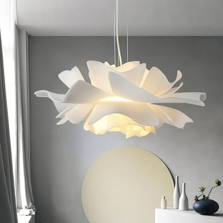 Pendant Lamp - Flower-Shaped White Shade