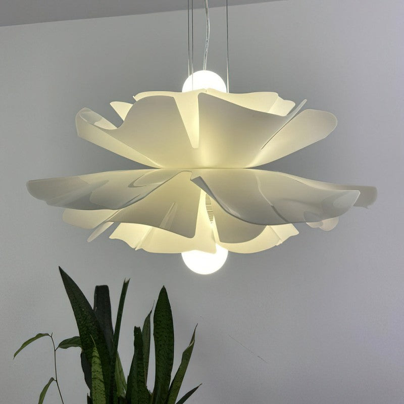Pendant Lamp - Flower-Shaped White Shade