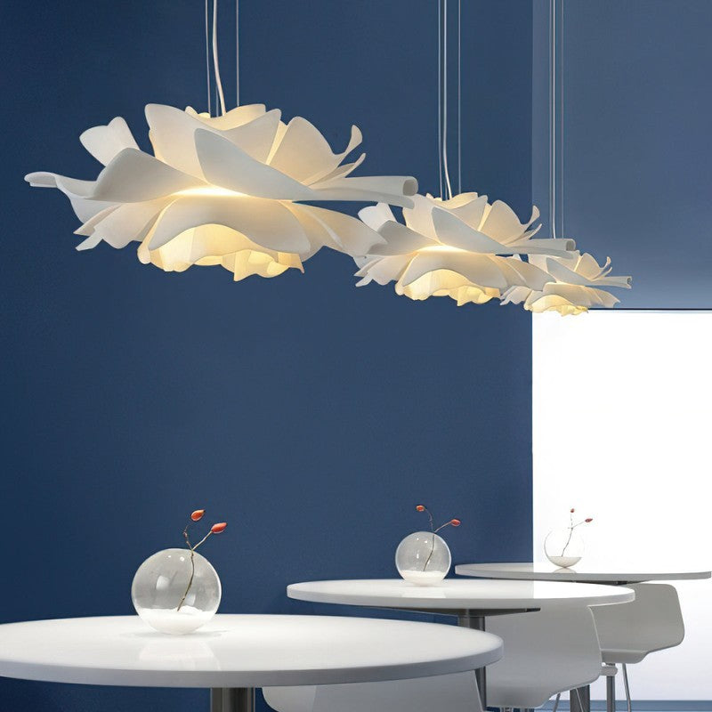 Pendant Lamp - Flower-Shaped White Shade