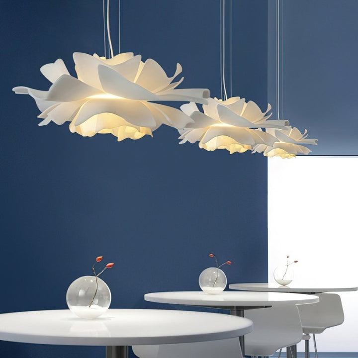 Pendant Lamp - Flower-Shaped White Shade