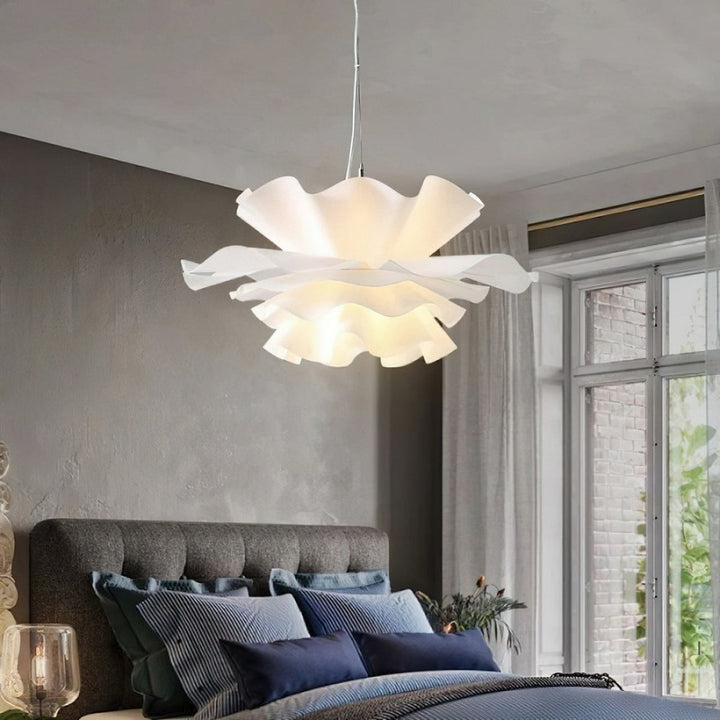 Pendant Lamp - Flower-Shaped White Shade