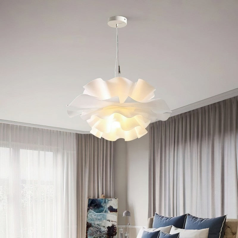 Pendant Lamp - Flower-Shaped White Shade