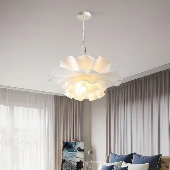 Pendant Lamp - Flower-Shaped White Shade