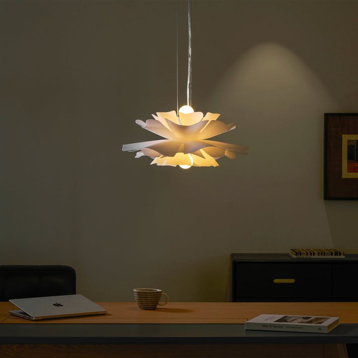 Pendant Lamp - Flower-Shaped White Shade