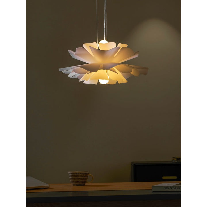 Pendant Lamp - Flower-Shaped White Shade