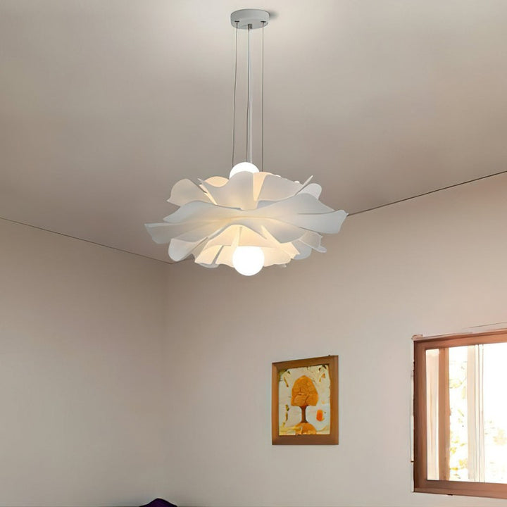Pendant Lamp - Flower-Shaped White Shade