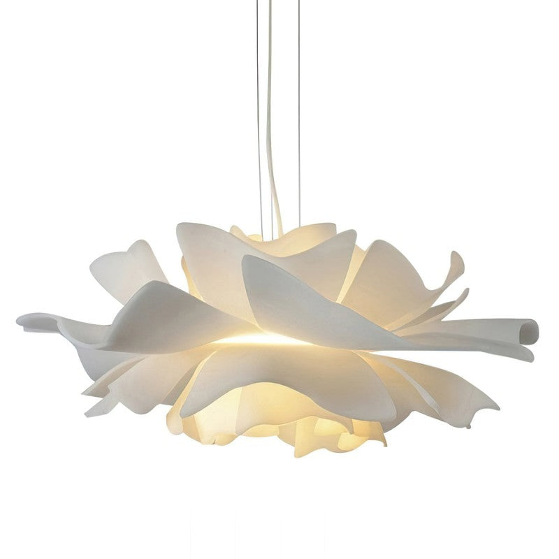 Pendant Lamp - Flower-Shaped White Shade