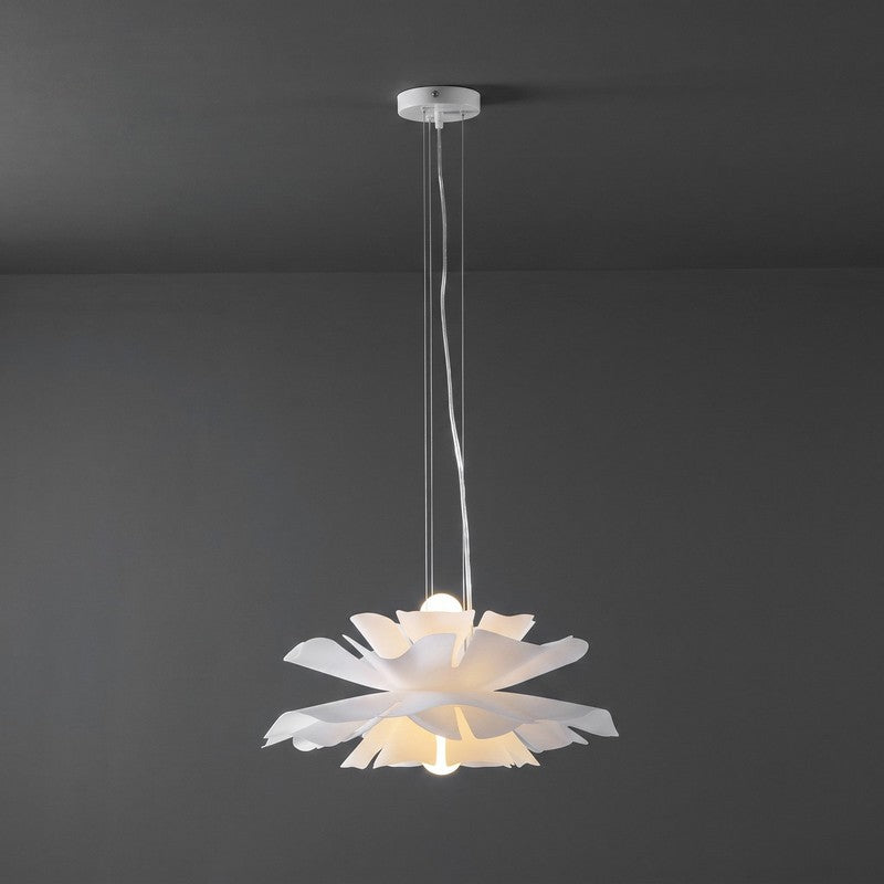 Pendant Lamp - Flower-Shaped White Shade