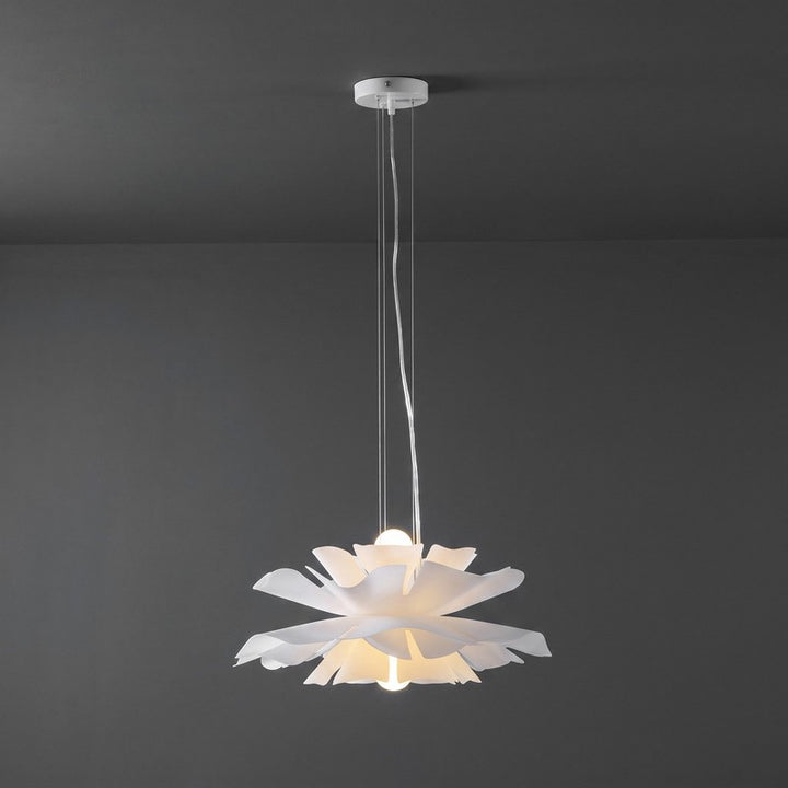 Pendant Lamp - Flower-Shaped White Shade