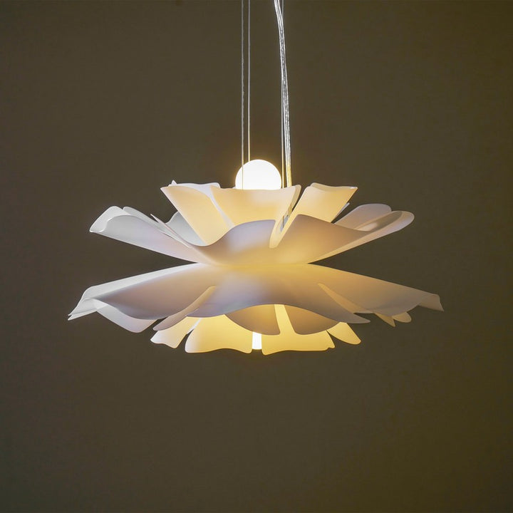 Pendant Lamp - Flower-Shaped White Shade
