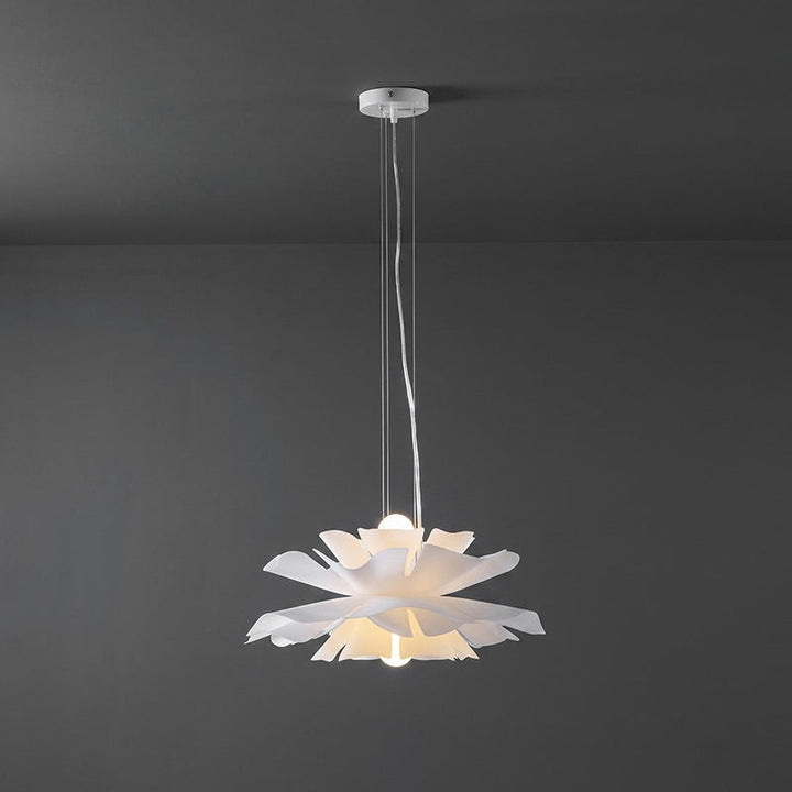 Pendant Lamp - Flower-Shaped White Shade
