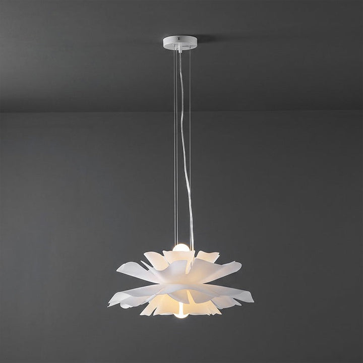 Pendant Lamp - Flower-Shaped White Shade