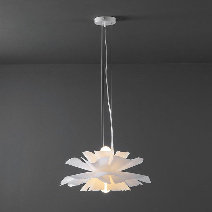 Pendant Lamp - Flower-Shaped White Shade